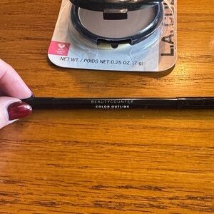 Beautycounter Black Color Outline Pencil - with bonus LA Colors pressed powder
